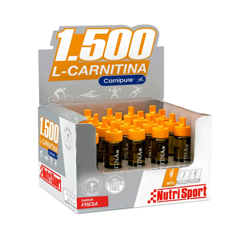 L-Carnitina 1500 Fresa · Nutrisport · 20 viales