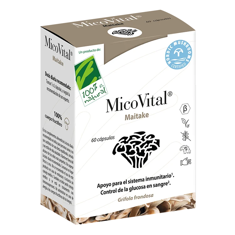 MicoVital Maitake · 100% Natural · 60 cápsulas