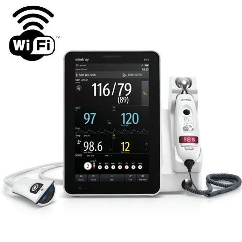 Mindray VS9® Vital Signs Monitor, NIBP, PR, Masimo SpO2, LowFlow Sidestream CO2, Wifi™, 121-002203-00