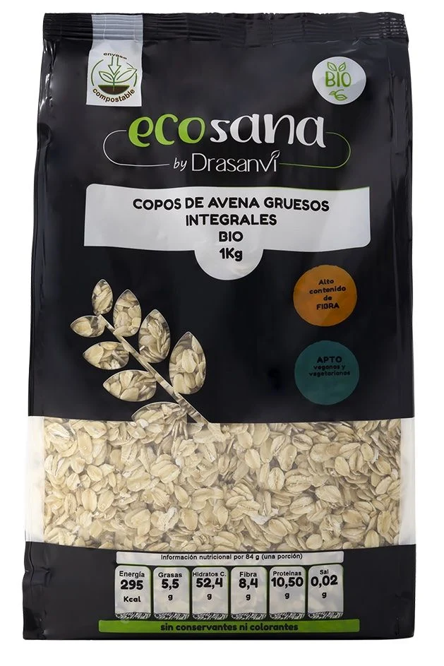 Copos de Avena Gruesos Integrales Bio · Ecosana · 1 kg