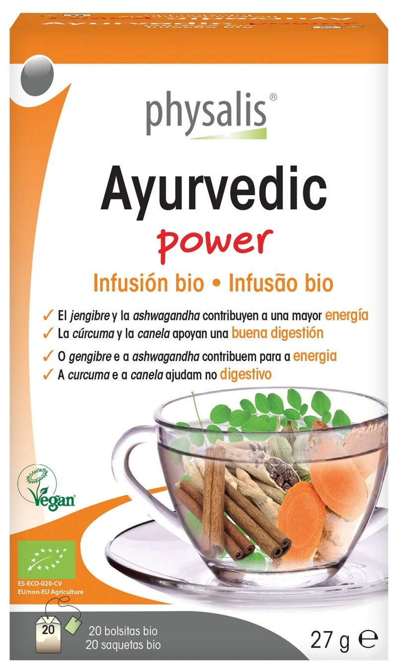 Infusión Ayervedic Power Bio · Physalis · 20 filtros