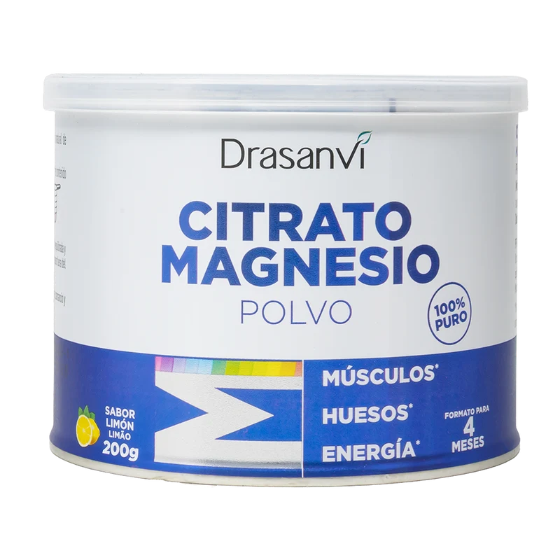 Mineral Citrato Magnesio en Polvo Sabor Limón · Drasanvi · 200 gramos