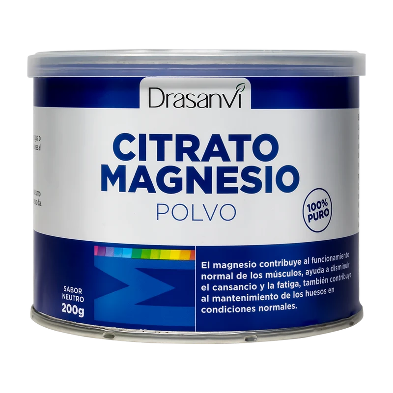 Mineral Citrato Magnesio en Polvo Sabor Neutro · Drasanvi · 200 gramos