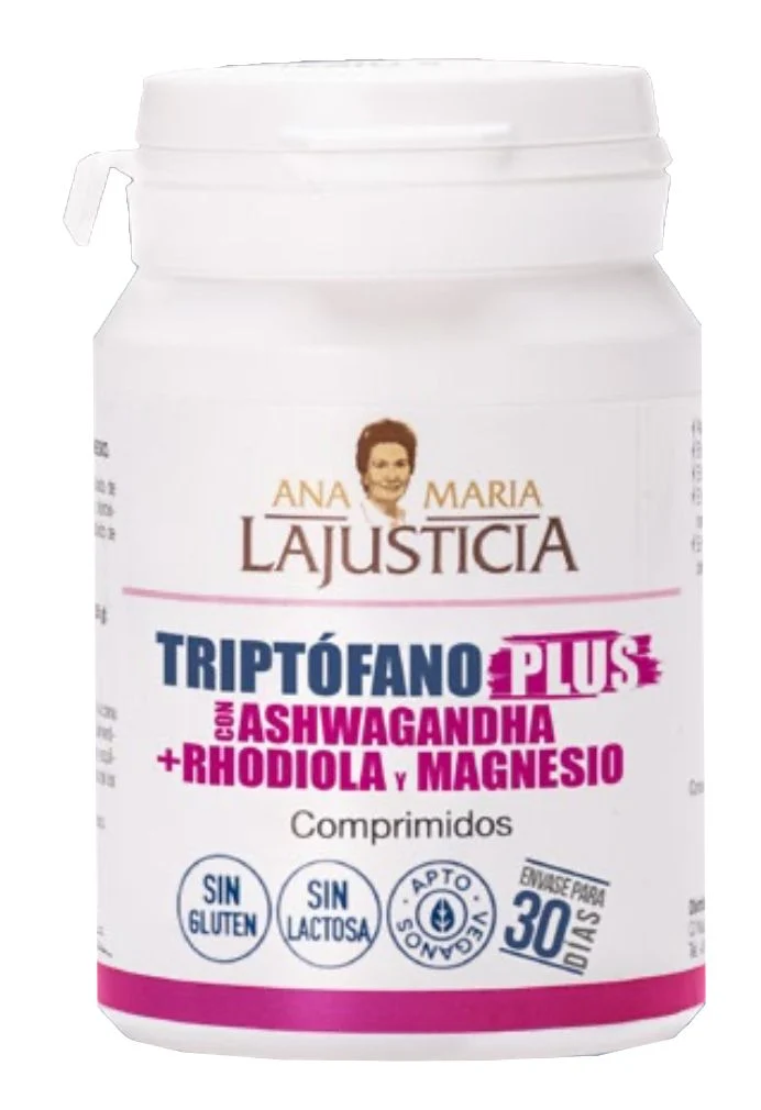 Triptófano Plus con Ashwagandha, Rhodiola y Magnesio · Ana Maria LaJusticia · 60 comprimidos