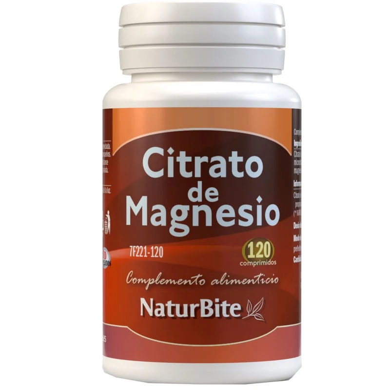 Citrato de Magnesio · NaturBite · 120 comprimidos
