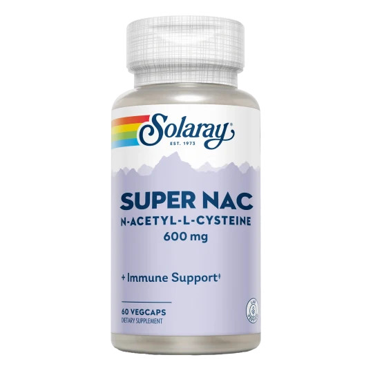 Super NAC (N-Acetyl-L-Cysteine) 600 mg · Solaray · 60 cápsulas