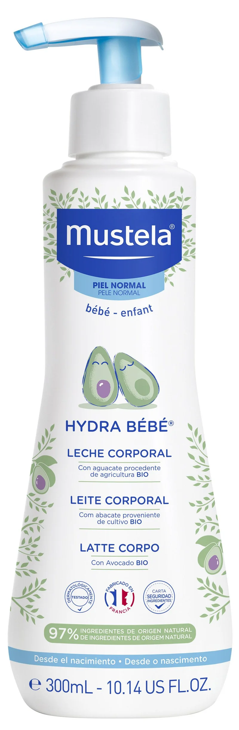 Hydra Bebé Leche Corporal con Aguacate Bio · Mustela · 300 ml