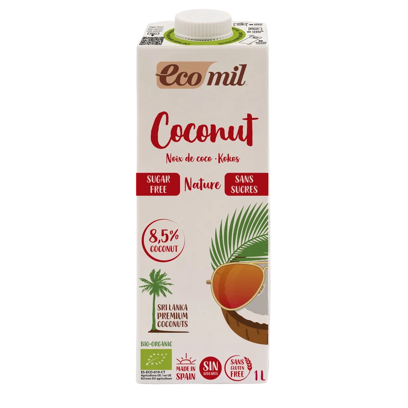 Bebida de Coco Nature Bio · Ecomil · 1 litro