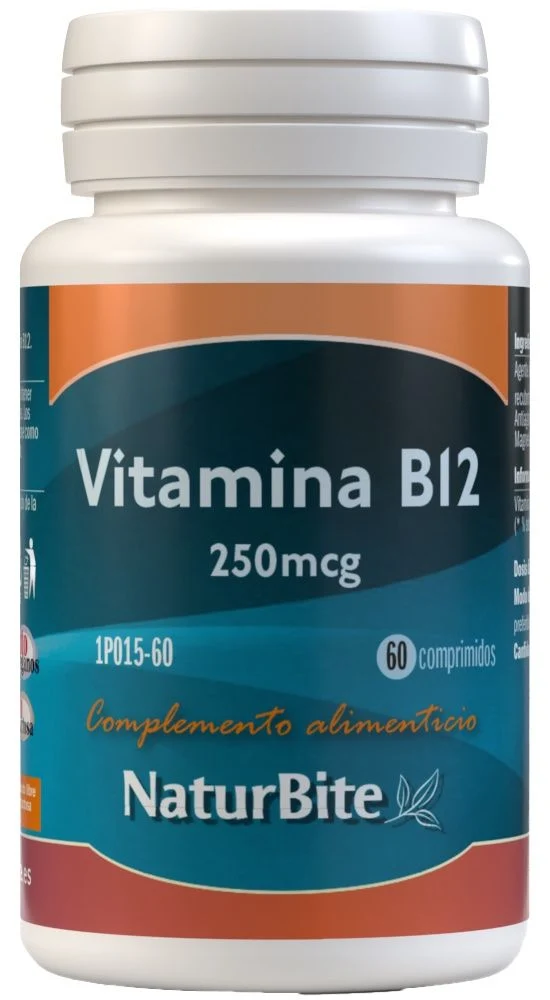 Vitamina B12 250 mcg · NaturBite · 60 comprimidos