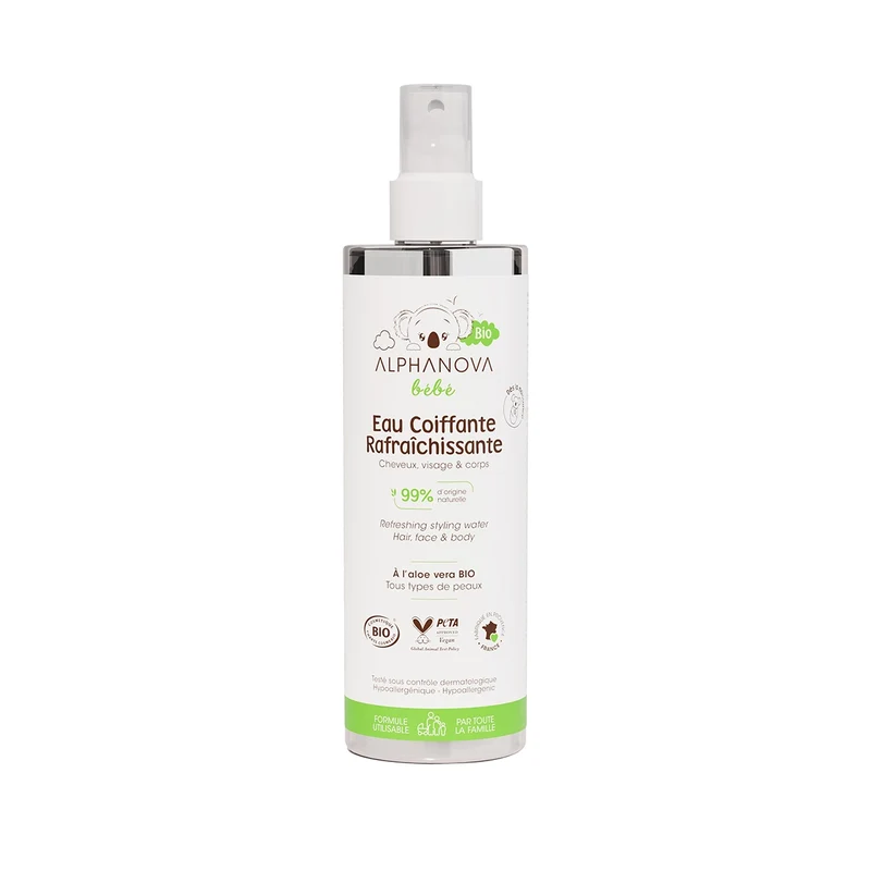 Agua de Peinado Refrescante para Bebé BIO · Alphanova · 200 ml