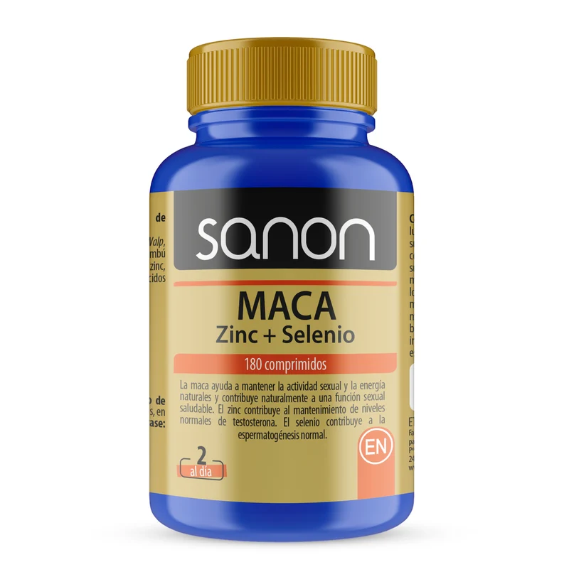 Maca, Zinc + Selenio · Sanon · 180 comprimidos