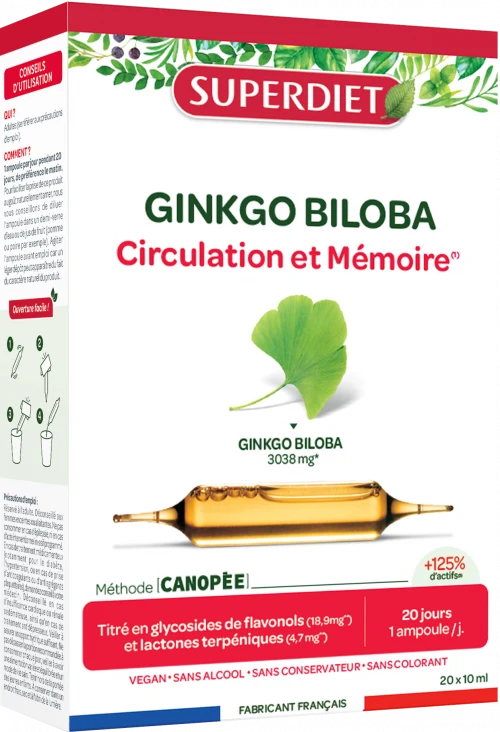 Ginkgofit BIO · Superdiet · 20 ampollas