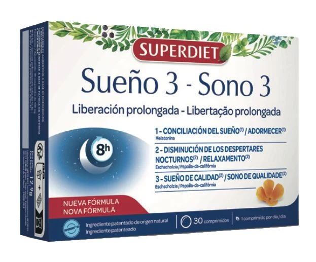 Sueño 3 Liberación Prolongada · Superdiet · 30 comprimidos