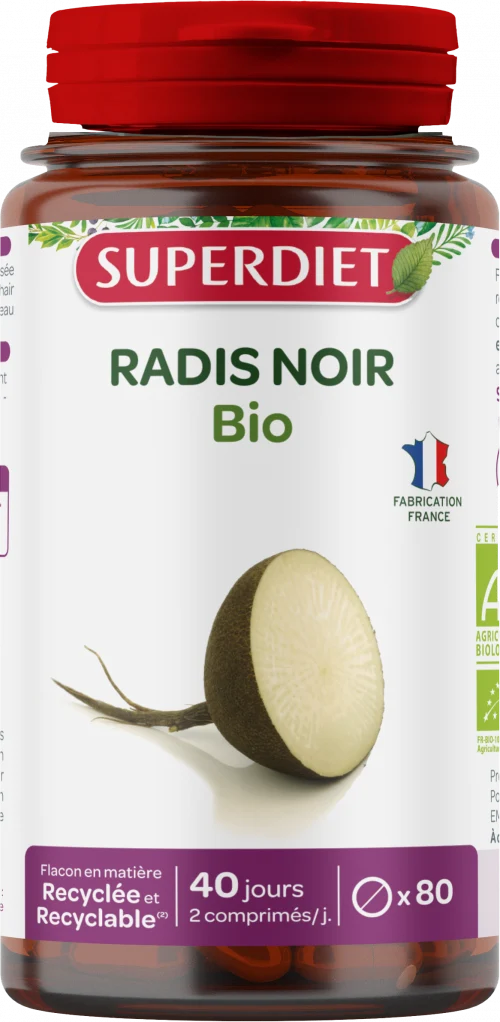 Rábano Negro BIO · Superdiet · 80 comprimidos