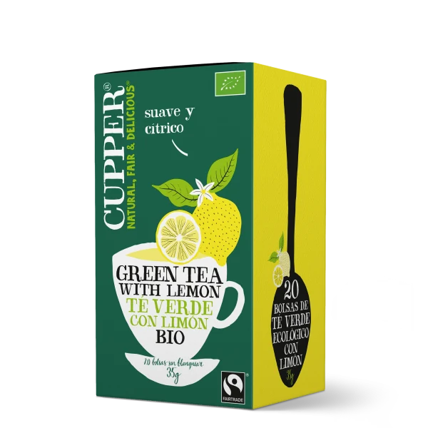 Te Verde con Limón BIO · Cupper · 20 filtros