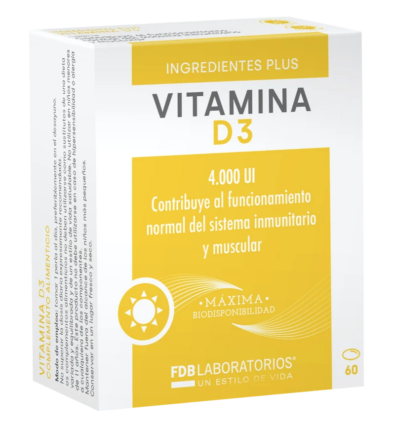 Vitamina D3 4.000 UI · FDB Laboratorios · 60 comprimidos
