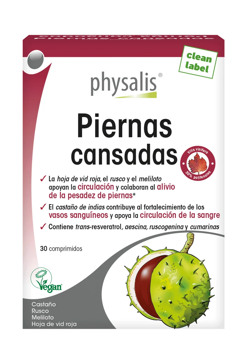Piernas Cansadas · Physalis · 30 comprimidos