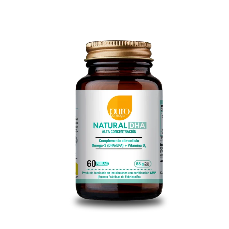 Natural DHA - Alta Concentración · Puro Omega · 60 Perlas