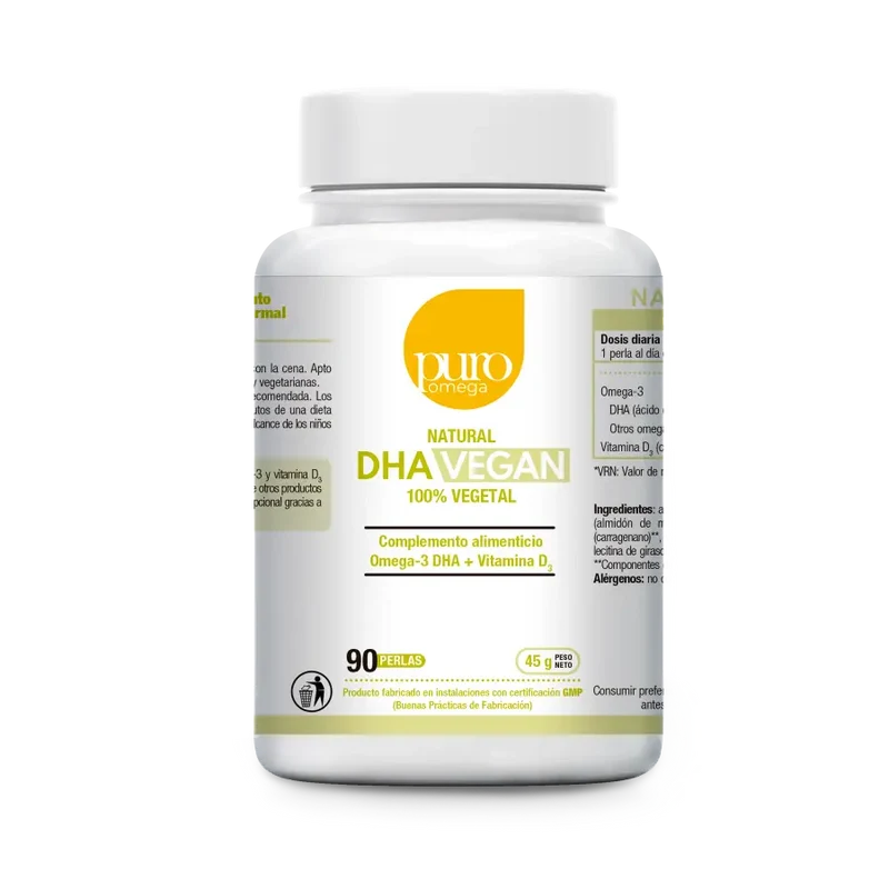 Natural DHA - Vegan · Puro Omega · 90 perlas
