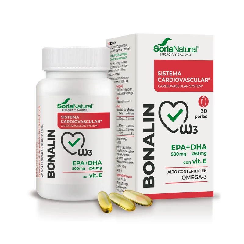 Bonalin EPA + DHA con Vitamina E · Soria Natural · 30 perlas