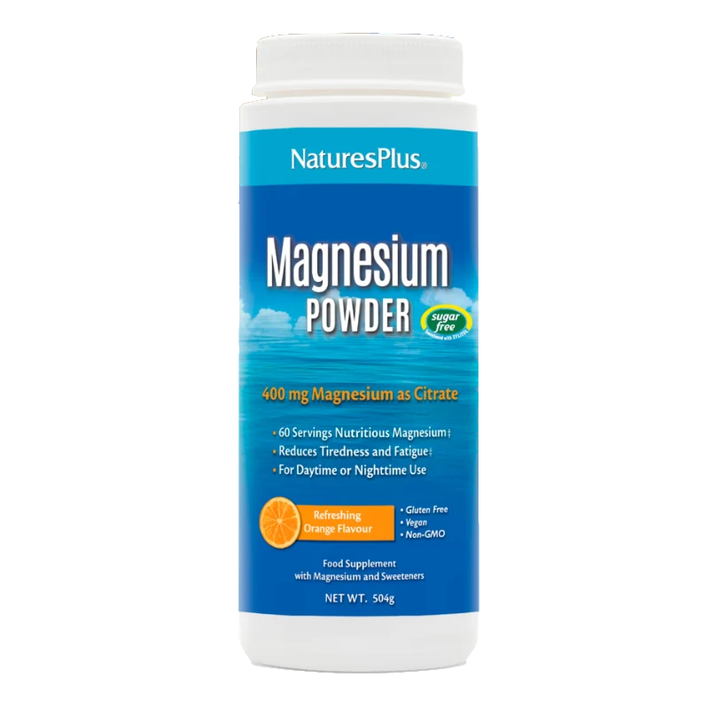 Magnesio Polvo · Nature's Plus · 504 gramos
