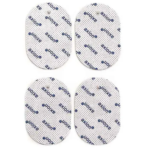 Elektroden 7.2x4.6cm oval - 4 Stück - passend zu Panasonic - 3,2mm Druckknopf