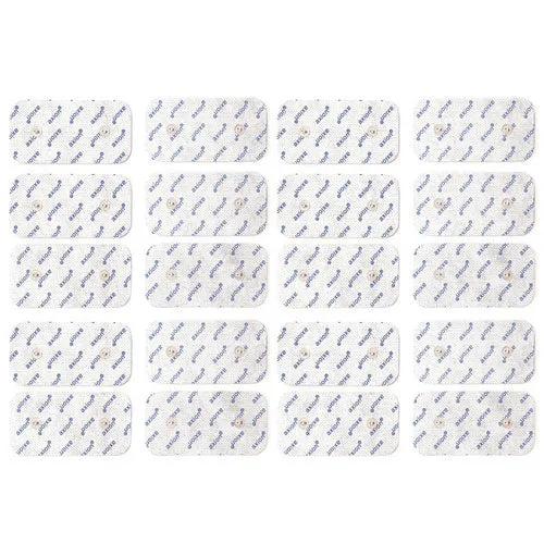 Elektroden 10x5 cm - 20 Stück - passend zu Compex - 3,75mm Druckknopf