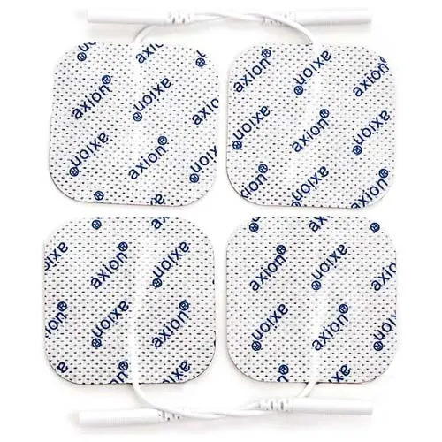 Elektroden, 5x5 cm - passend zu Prorelax, Promed, auvon - 4 Stück - 2mm Steckanschluss