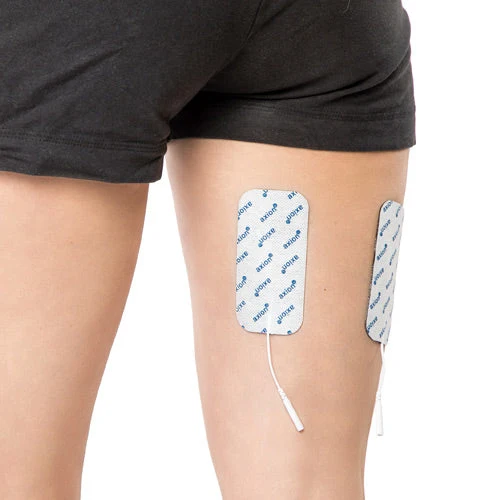 Elektroden 10x5 cm - 4 Stück - passend zu axion, Prorelax, Promed, Auvon - 2mm Steckanschluss