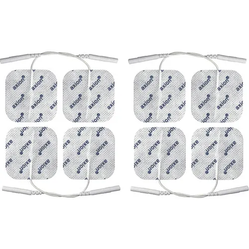 Elektroden 5x5 cm - 8 Stück - passend zu axion, Prorelax, Promed, Auvon - 2mm Steckanschluss