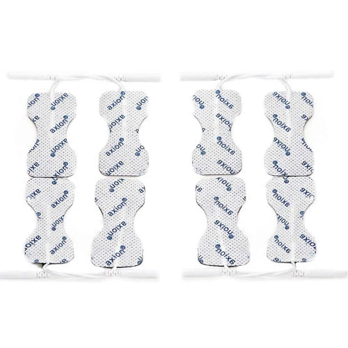 Schmetterlingselektroden 6x3 cm - 8 Stück - passend zu axion, Prorelax, Promed - 2mm Steckanschluss