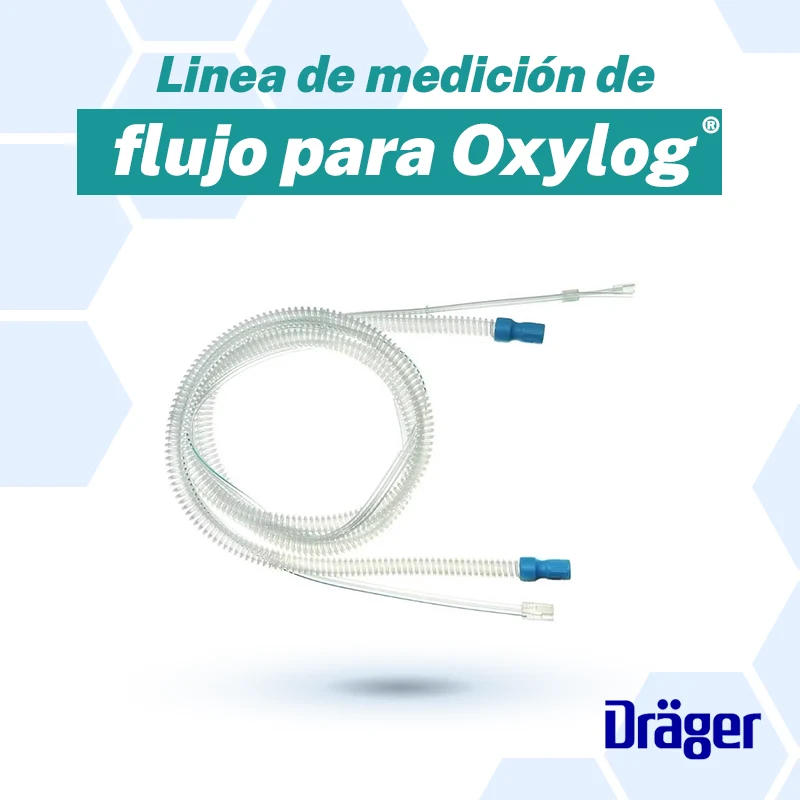 Línea de medición de flujo para Oxylog® 2000/3000 family, 3 m.