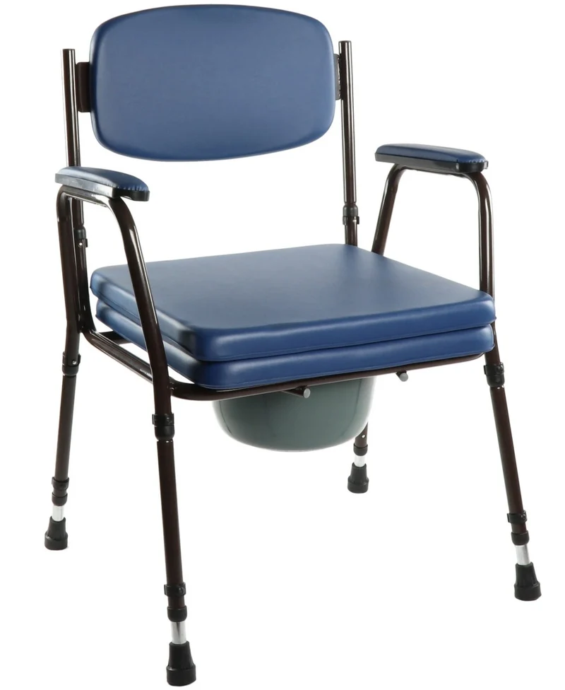 Silla WC Acolchada con Inodoro Portátil