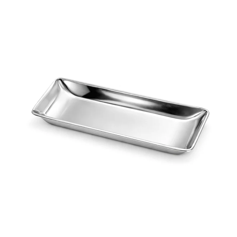 Bandeja grande 6,6 x 13,8 cm de acero inoxidable para agujas