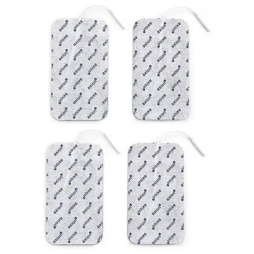 Große Elektroden (Cellulite, Reiterhosen), 12x7 cm - 4 Stück - passend zu axion, Prorelax, Promed, Auvon - 2mm Steckanschluss
