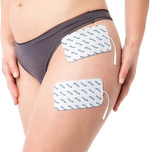 Elektroden (groß), 12x7 cm - 2 Stück - passend zu axion, Prorelax, Promed - 2mm Steckanschluss