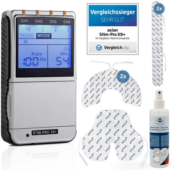 4 Kanal TENS Gerät STIM-PRO X9+ Rücken-Bundle inklusive Kontaktspray