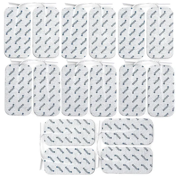 Elektroden - 10x5 cm - 16 Stück - passend zu axion, Prorelax, Promed, Auvon - 2mm Steckanschluss