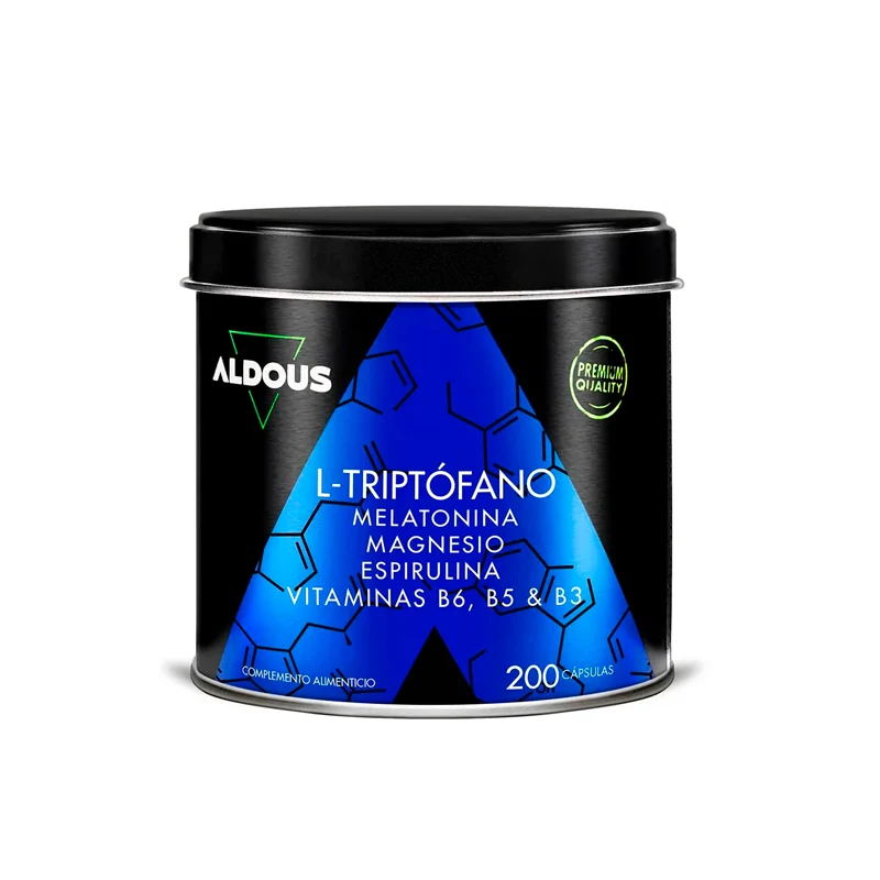 Triptófano con Melatonina, Magnesio, Espirulina y Vitaminas - 200 cápsulas