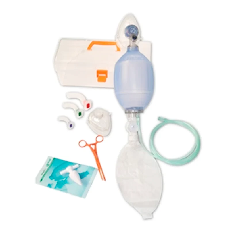 Kit de reanimación con mascarilla de silicona - varios tamaños
