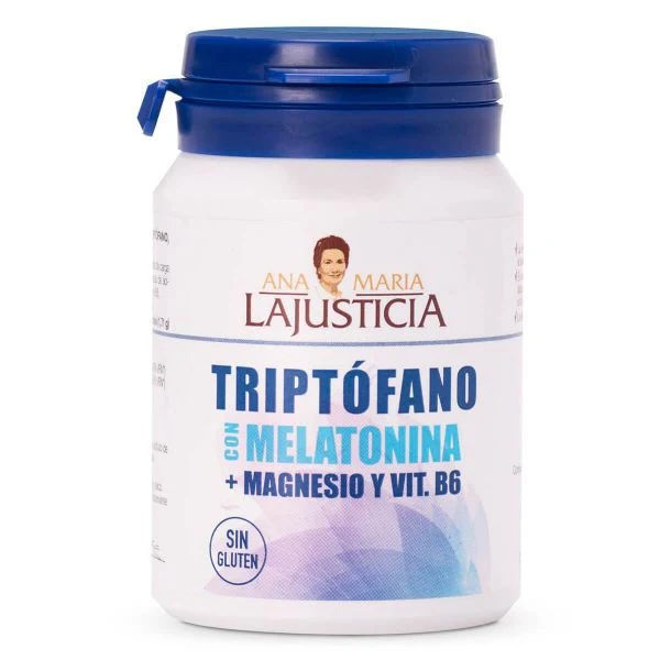 Triptófano con melatonina +MG + Vit B6 bote 60 comp.