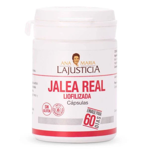 Jalea real con miel liofilizada bote 60 cápsulas