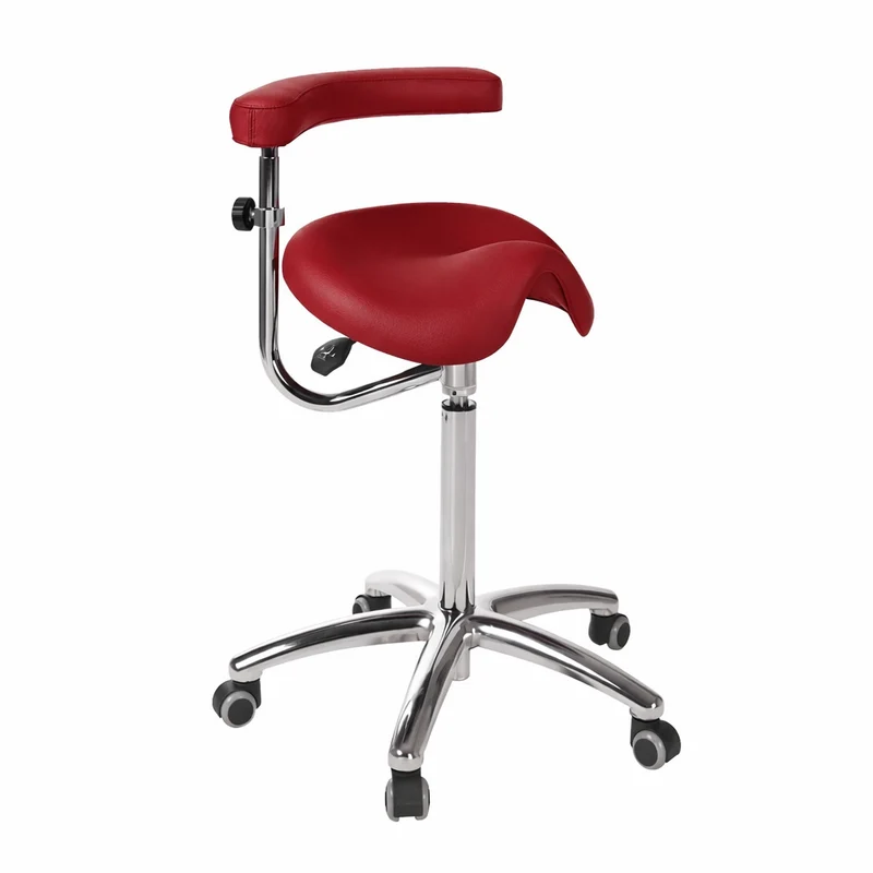 Taburete derby base aluminio con brazo multifunción