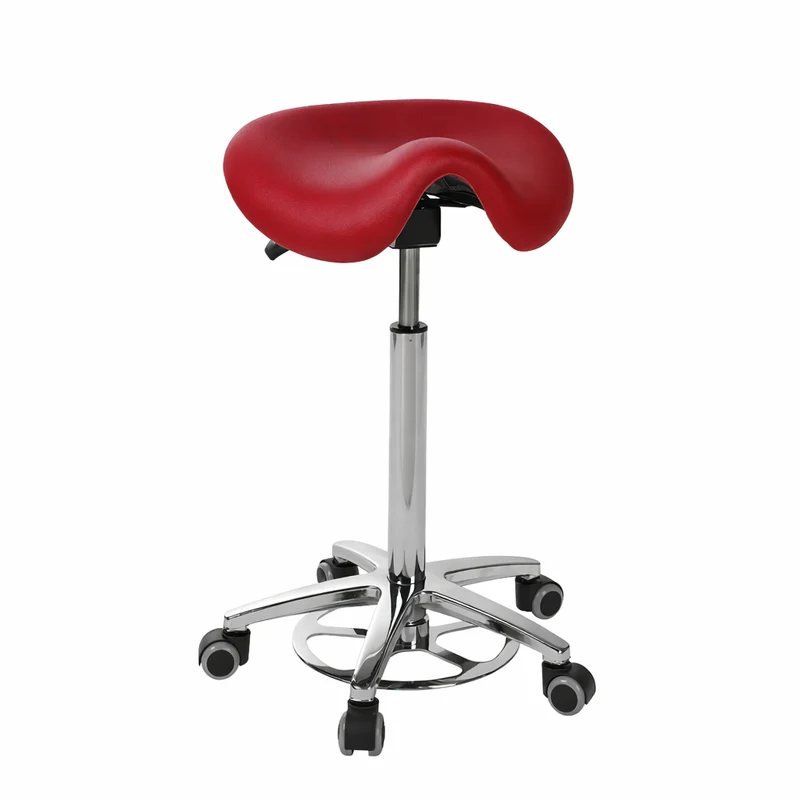 Taburete derby base aluminio con accionamiento de pie