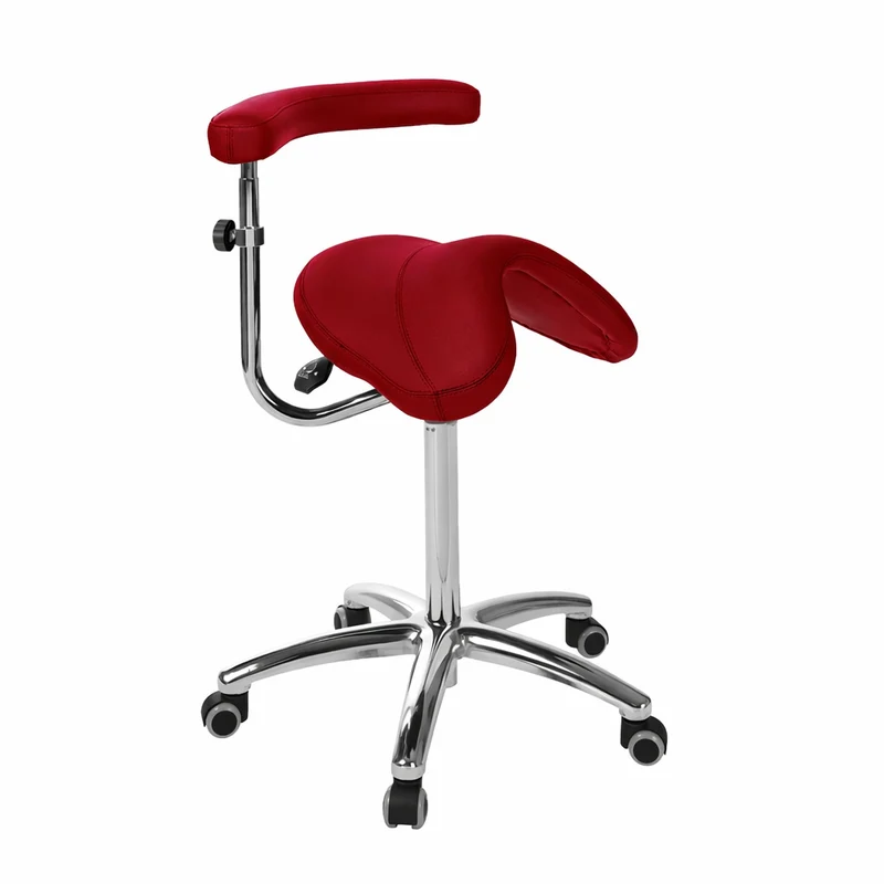 Taburete pony silla de montar base aluminio con brazo multifunción