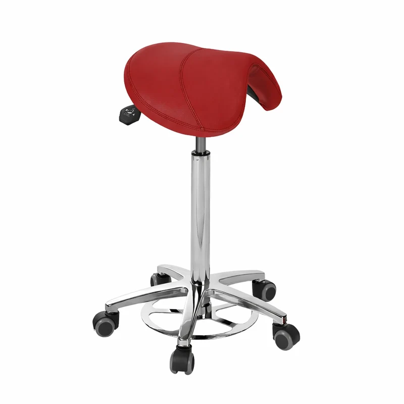 Taburete pony base aluminio con accionamiento de pie
