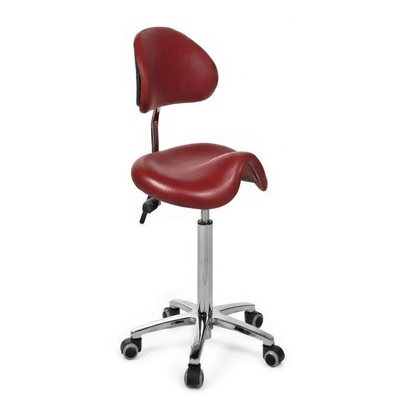 Taburete derby base aluminio con respaldo
