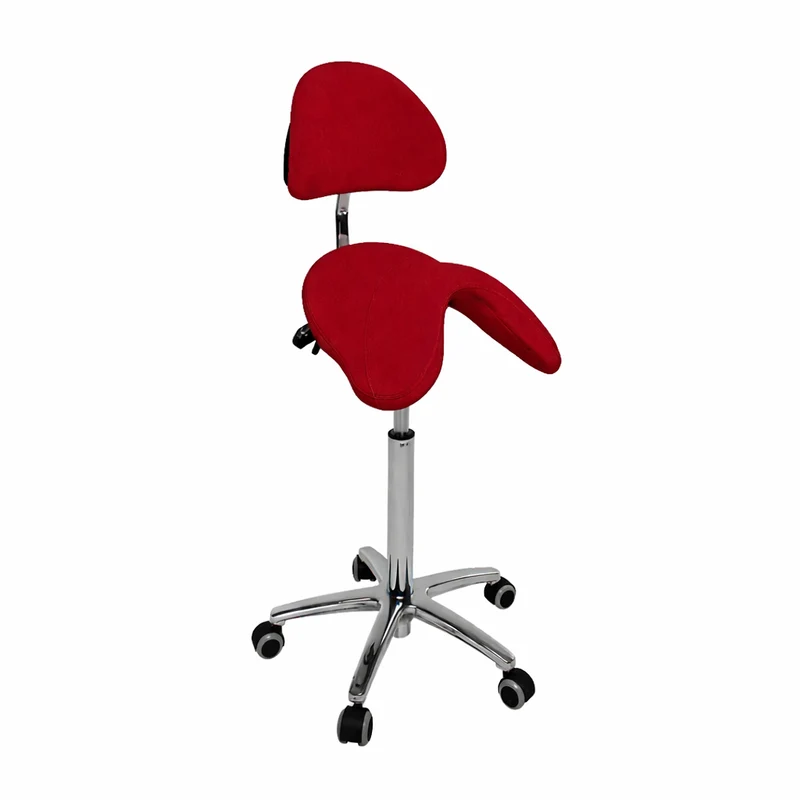 Taburete pony silla de montar base aluminio con respaldo