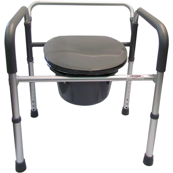 B3500F Folding, Aluminum 3 in 1 Elongated Commode