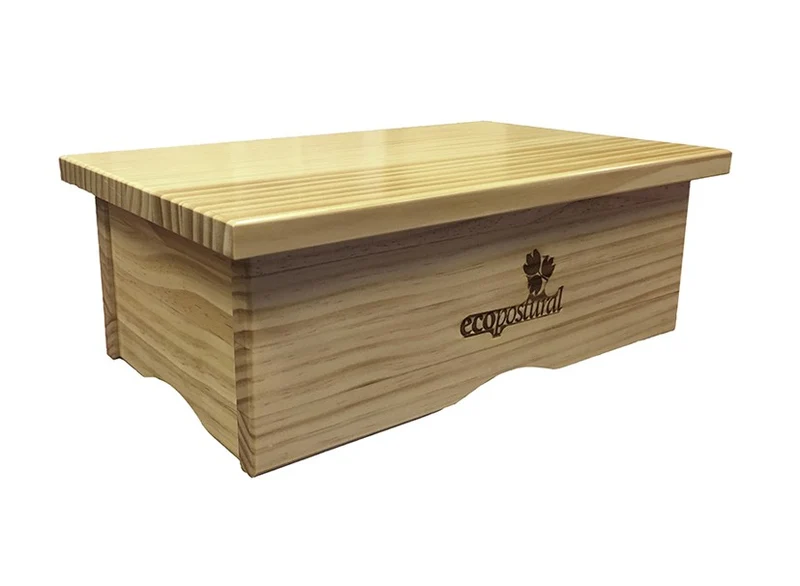 Banquito peldaño madera natural